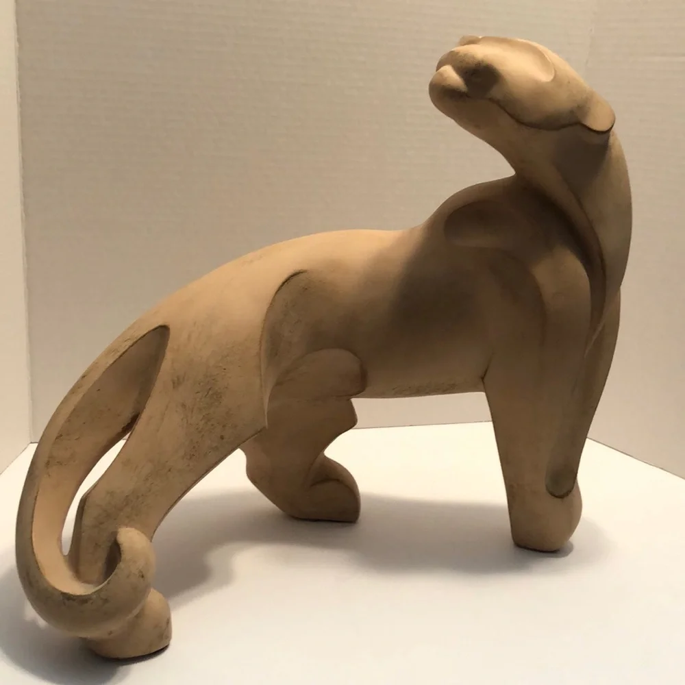 1970’s Art Deco Alexander Danel Austin Productions Ceramic Panther Jaguar signed - Picture 1 of 11